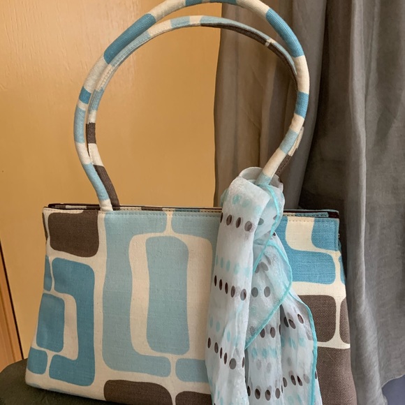 Angela Adams, Portland Maine Handbags - Vintage summer bag with matching scarf!
